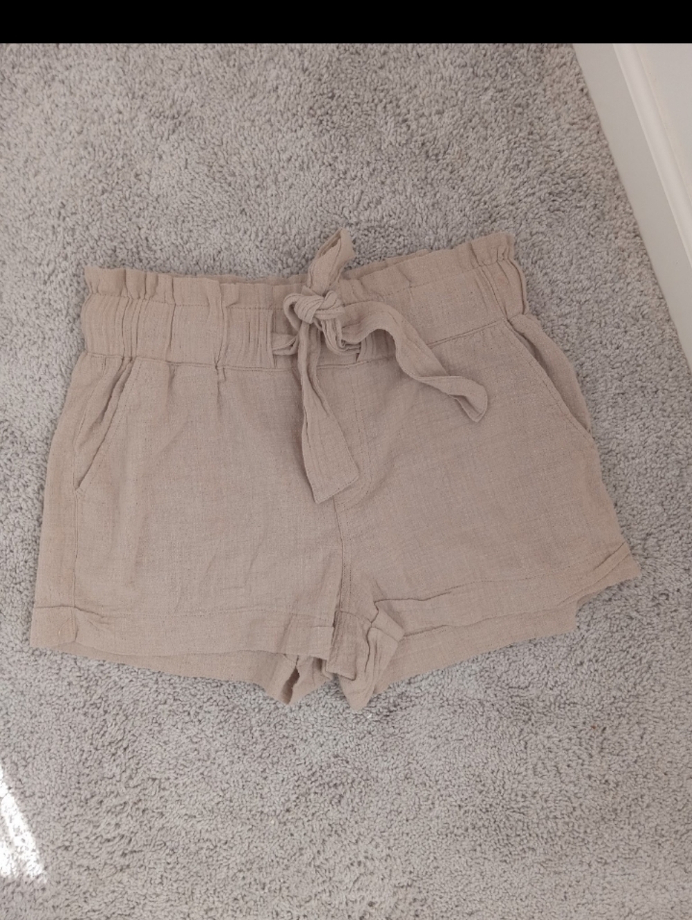 Rewash Tan High Waist Shorts